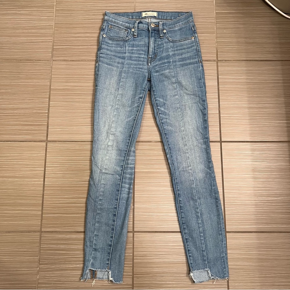 Madewell 9” inch High-Rise Skinny Jeans light medium wash 24 0 - Picture 7 of 13